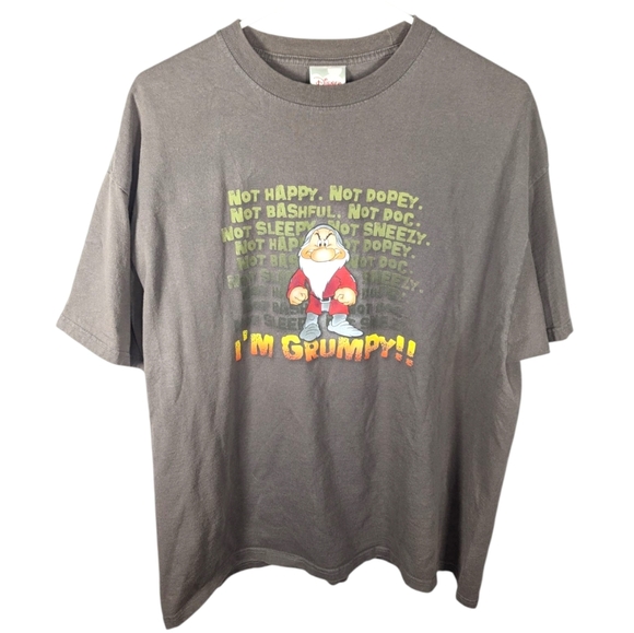 Vintage Disney Store Snow White And The Seven Dwarfs Grumpy T-shirt size XL - Picture 1 of 5